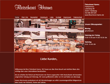 Tablet Screenshot of fleischerei-harms.de